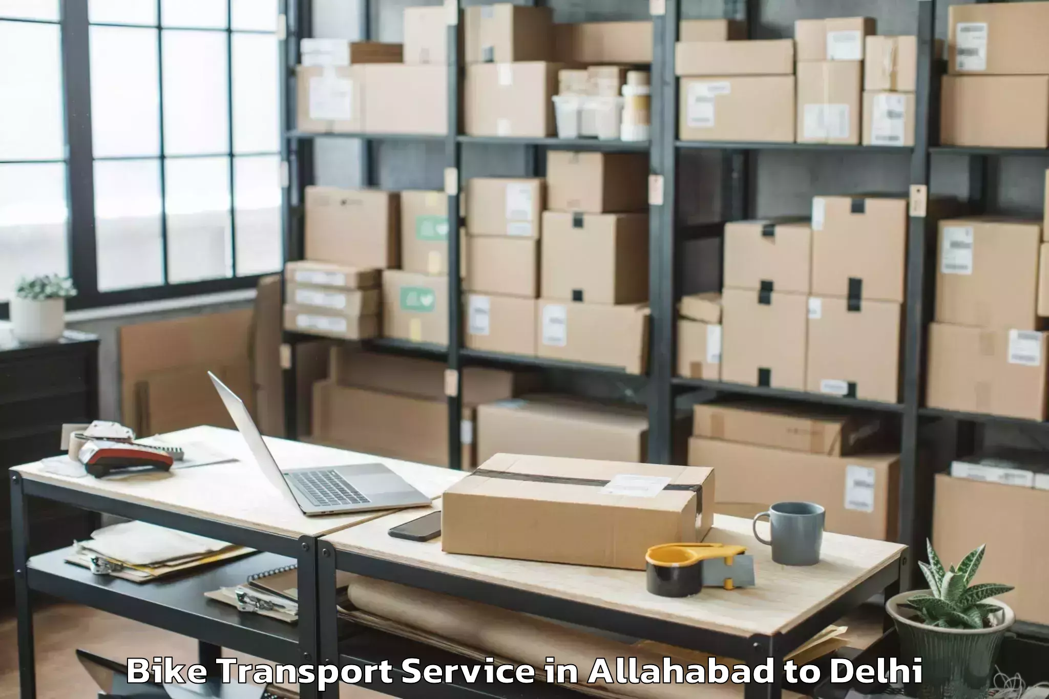 Easy Allahabad to Saraswati Vihar Bike Transport Booking